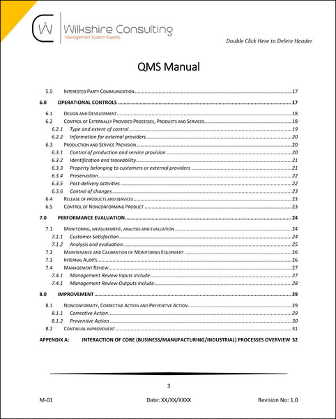 ISO 9001:2015 Quality Management System Documentation Template Package