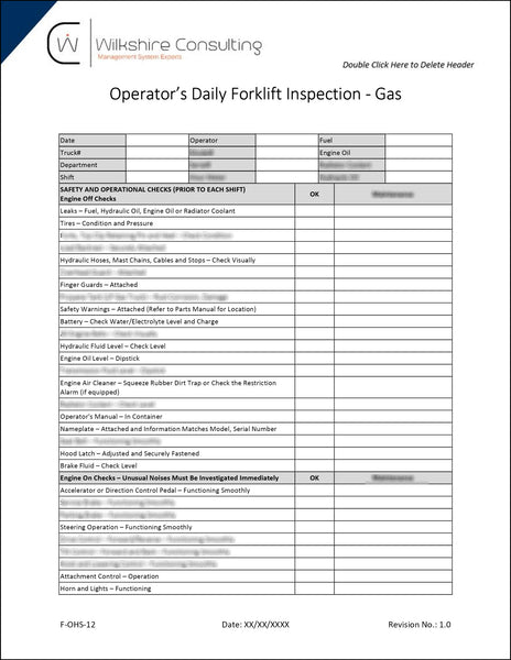 45001:2018 Occupational Health and Safety Documentation Template Package