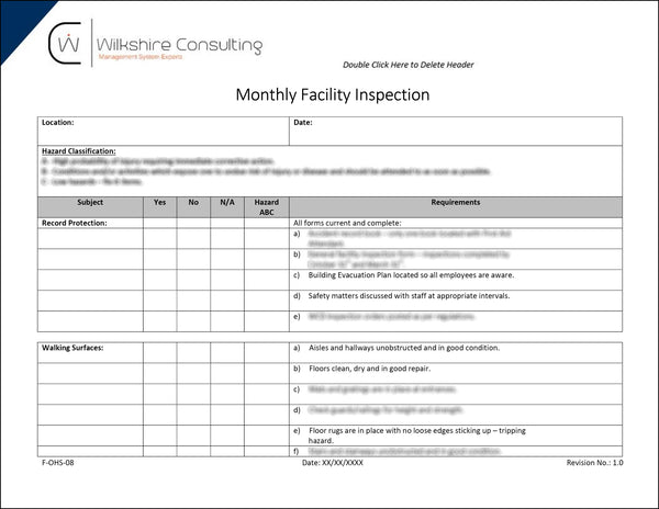 45001:2018 Occupational Health and Safety Documentation Template Package