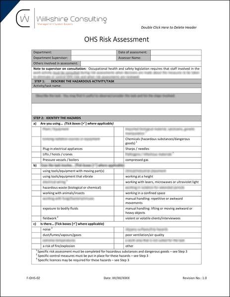 45001:2018 Occupational Health and Safety Documentation Template Package