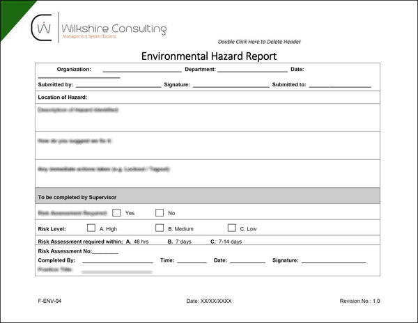 ISO 14001:2015 Environmental Management System Documentation Template Package